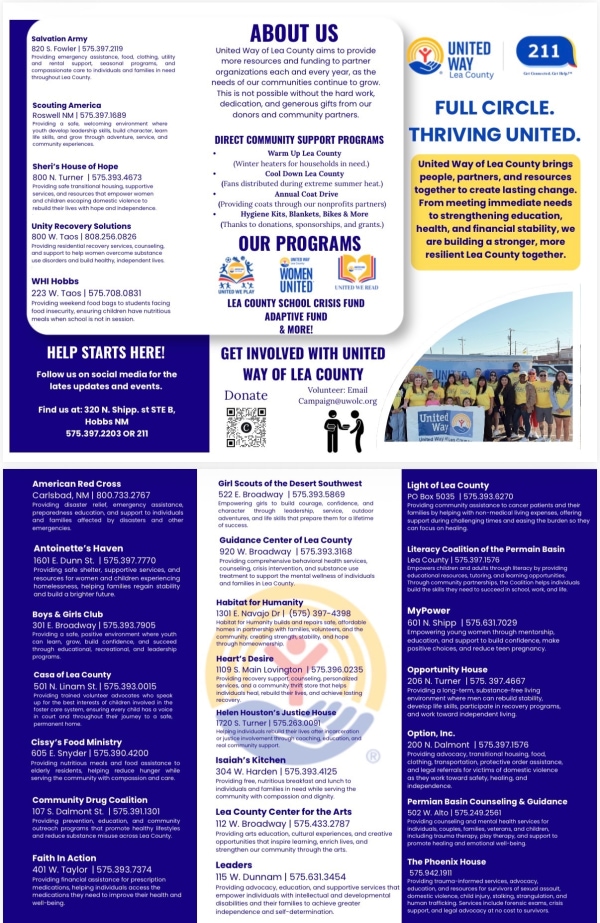 United Way of Lea County Nonprofit Partners Brochure