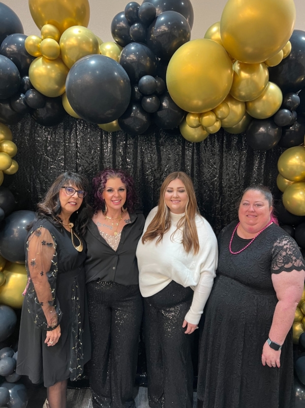 people working at food drive